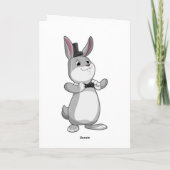 Konijn met hoed en stropdas kaart (Achterkant)