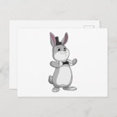 Konijn met hoed en vlinderdas briefkaart (Voorkant / Achterkant)