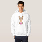 Konijn met kauwgom hoodie (Voorkant volledig)