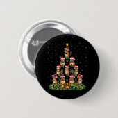 Konijn met kersttrui Kerstmis Konijn Kerstmis Ronde Button 5,7 Cm (Voorkant /achterkant)