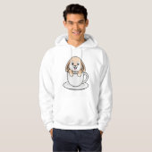 Konijn met koffie hoodie (Voorkant volledig)