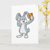 Konijn met mobiel kaart (Gele Bloem)
