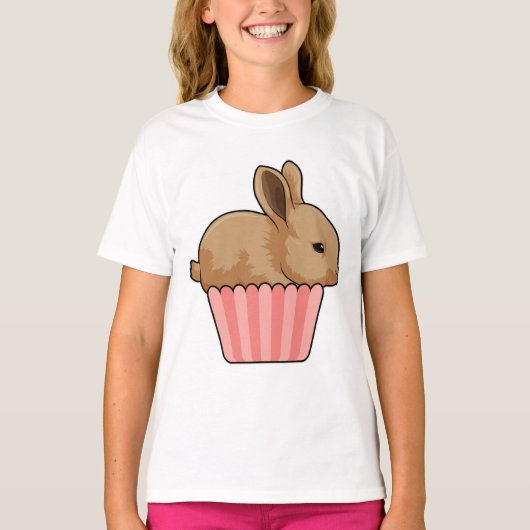Konijn met Muffin T-shirt (Voorkant)