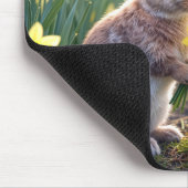 Konijn Met Narcissen voor Chocolade Paashaas Muismat (Hoek)