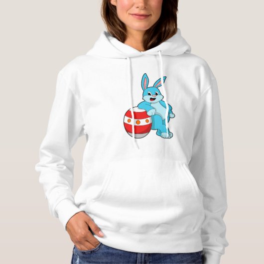 Konijn met paasei hoodie (Voorkant)