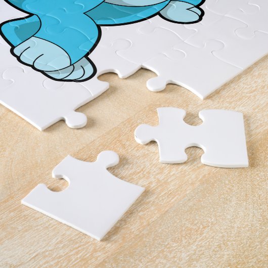 Konijn met paasei legpuzzel (Zijkant)