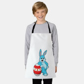 Konijn met paasei schort (Gedragen)