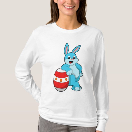 Konijn met paasei t-shirt (Voorkant)