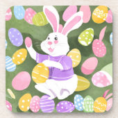 Konijn met paaseieren bier onderzetter (Voorkant)