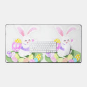 Konijn met paaseieren bureaumat (Keyboard & Muis)