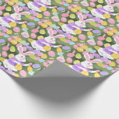 Konijn met paaseieren cadeaupapier (Hoek)