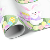 Konijn met paaseieren cadeaupapier (Rol Hoek)