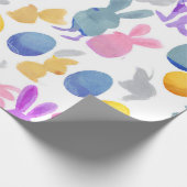 Konijn met paaseieren cadeaupapier (Hoek)
