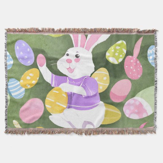 Konijn met paaseieren deken (Voorkant)