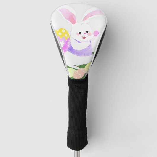 Konijn met paaseieren golfheadcover (Voorkant)
