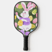 Konijn met paaseieren pickleball paddle (Achterkant)