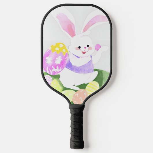 Konijn met paaseieren pickleball paddle (Voorkant)