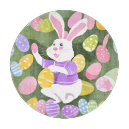 Konijn met paaseieren snijplank