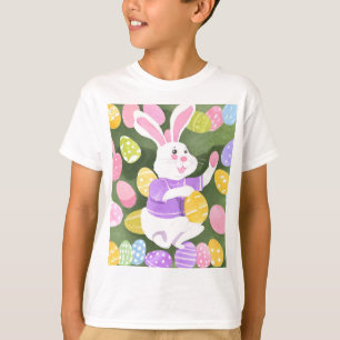 konijn met paaseieren t-shirt