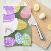 Konijn met paaseieren theedoek (Quarter Fold)