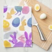 Konijn met paaseieren theedoek (Quarter Fold)