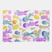 Konijn met paaseieren theedoek (Horizontaal)