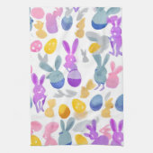 Konijn met paaseieren theedoek (Verticaal)