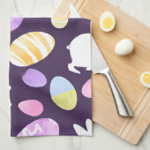 Konijn met paaseieren theedoek (Quarter Fold)