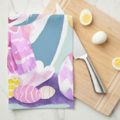 Konijn met paaseieren theedoek (Quarter Fold)