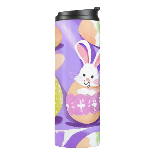 Konijn met paaseieren thermosbeker (Gedraaid links)