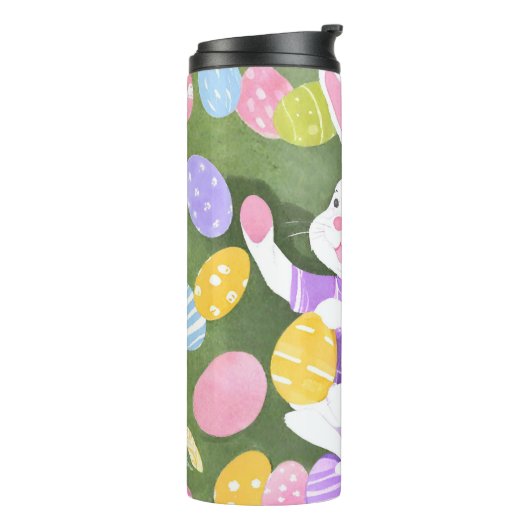 Konijn met paaseieren thermosbeker (Gedraaid links)