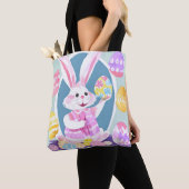 Konijn met paaseieren tote bag (Dichtbij)