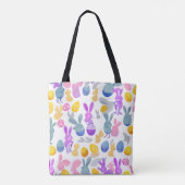 Konijn met paaseieren tote bag (Achterkant)