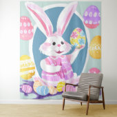 Konijn met paaseieren wandkleed (In situ)