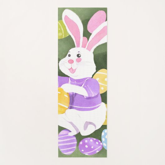 Konijn met paaseieren yogamat (Voorkant)