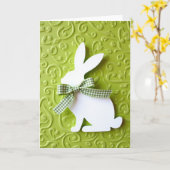 Konijn met reliëf op groene kaart (Gele Bloem)