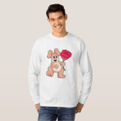 Konijn met rode Rose T-shirt (Voorkant volledig)