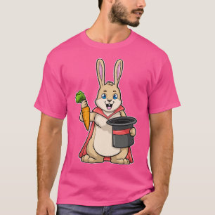 Konijn met rot als goochelaar met Cape Pet T-shirt