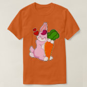 Konijn met rot Hart 2 T-shirt (Design voorkant)