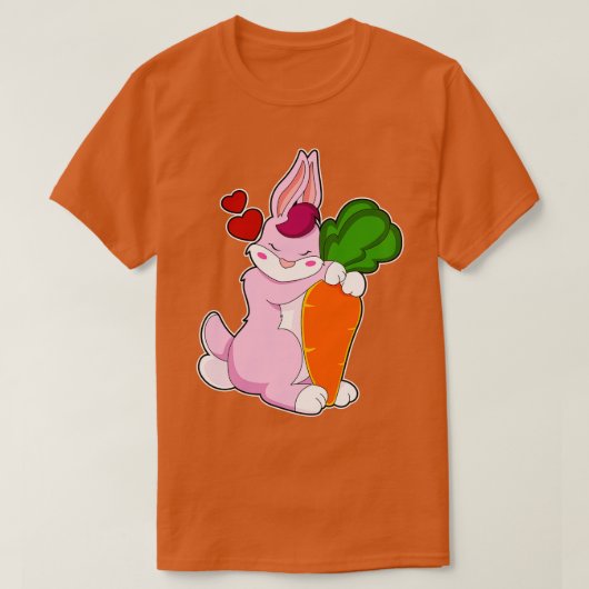 Konijn met rot Hart 2 T-shirt (Design voorkant)