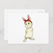 Konijn met sjaal briefkaart (Voorkant / Achterkant)