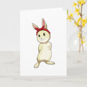 Konijn met sjaal kaart (Gele Bloem)