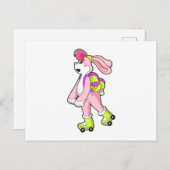 Konijn met skeelers briefkaart (Voorkant / Achterkant)