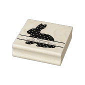 Konijn met Stippen Monogram Terugadres Rubberstempel (Stempel)