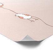 Konijn met tulpen Lente Vakantie Konijn Poster (Hoek)