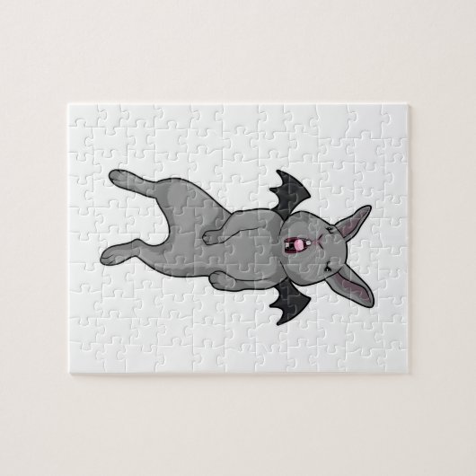 Konijn met vleugelvleugel legpuzzel (Horizontaal)