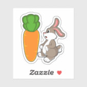 Konijn met wortel (2).PNG Sticker (Vel)