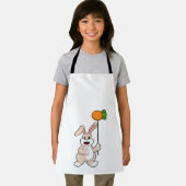 Konijn met wortel als ballon.PNG Schort (Insitu)