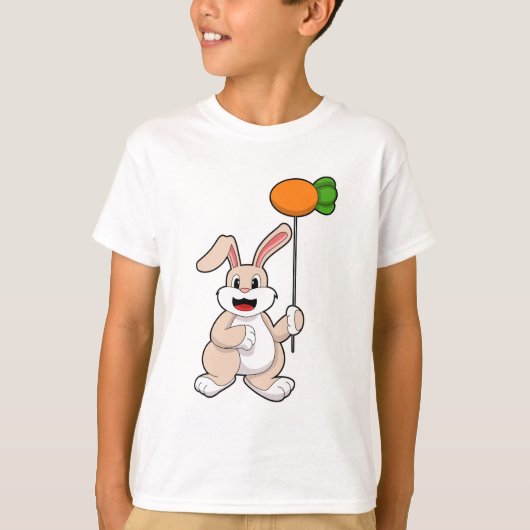 Konijn met wortel als ballon.PNG T-shirt (Voorkant)