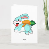 Konijn met wortel als Rocket Kaart (Achterkant)